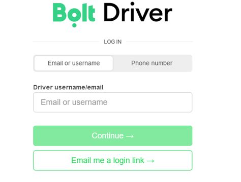 bolt driver portal login.